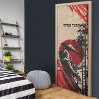 Personalised Japan Samurai Vintage Door Cover Honor Defines Strength