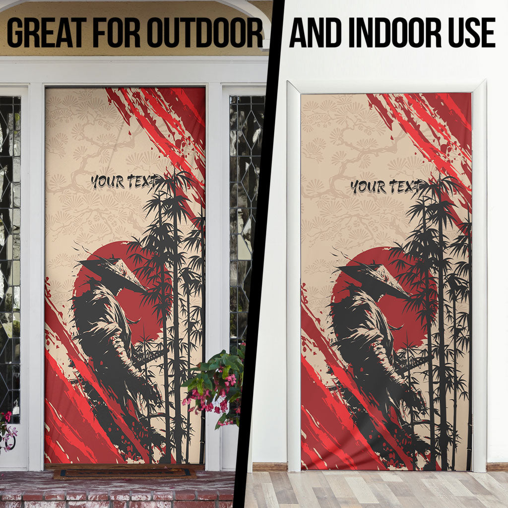 Personalised Japan Samurai Vintage Door Cover Honor Defines Strength