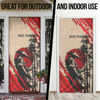Personalised Japan Samurai Vintage Door Cover Honor Defines Strength
