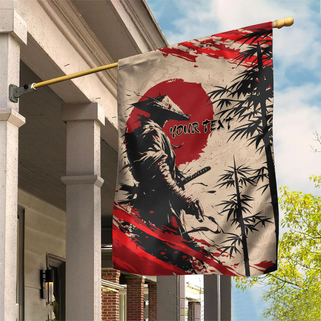 Personalised Japan Samurai Vintage Garden Flag Honor Defines Strength