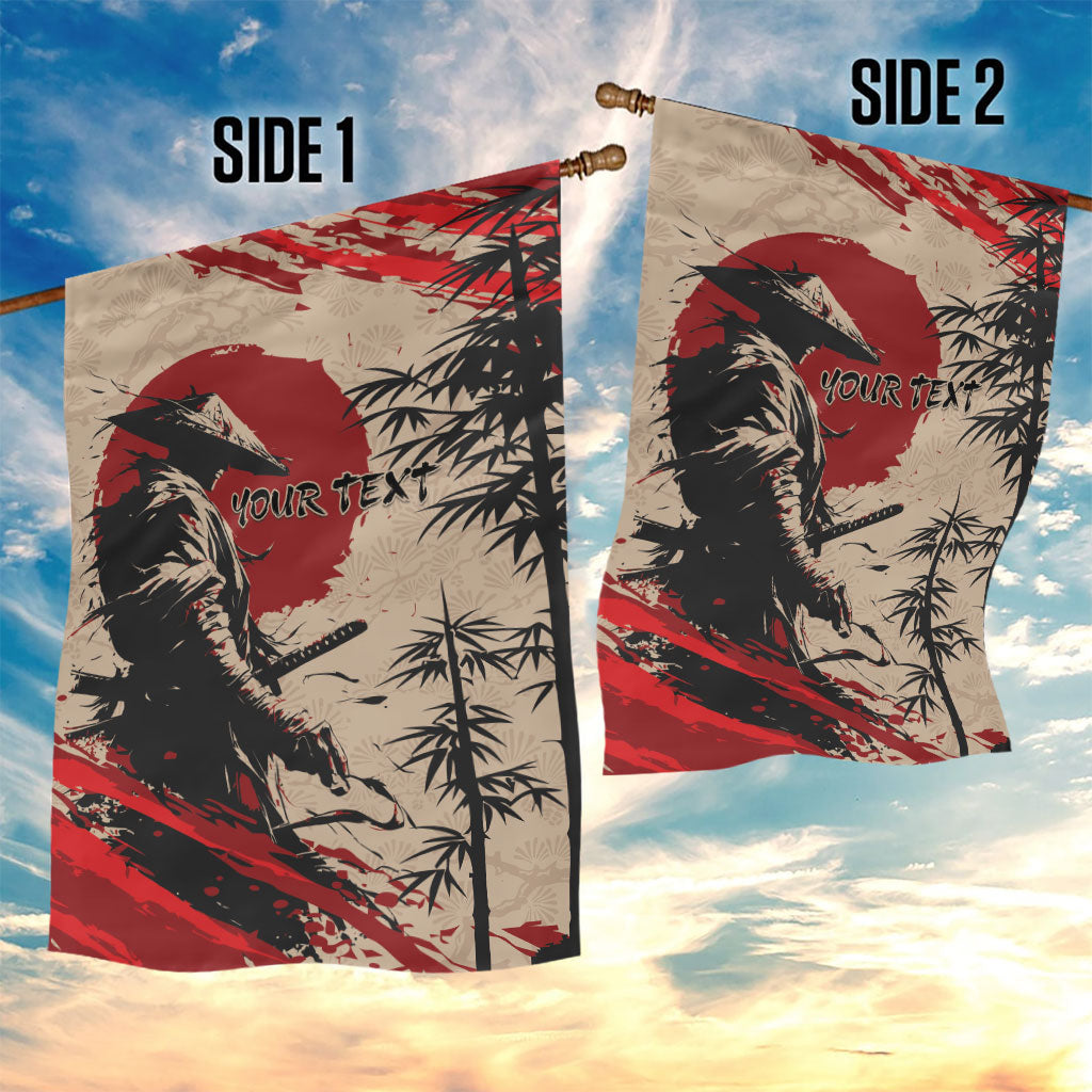 Personalised Japan Samurai Vintage Garden Flag Honor Defines Strength