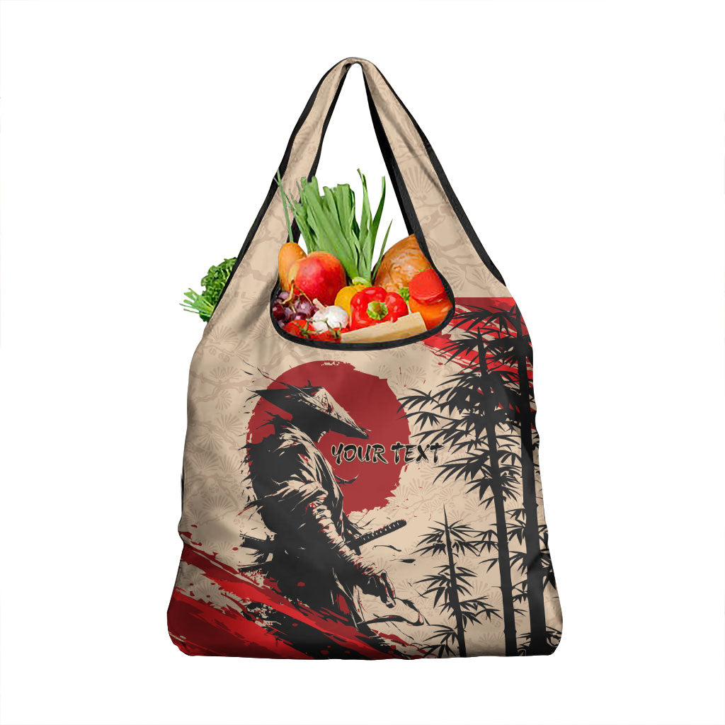 Personalised Japan Samurai Vintage Grocery Bag Honor Defines Strength