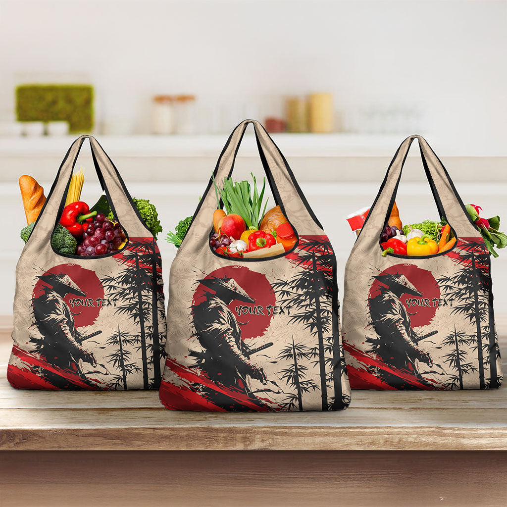 Personalised Japan Samurai Vintage Grocery Bag Honor Defines Strength