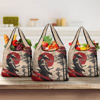 Personalised Japan Samurai Vintage Grocery Bag Honor Defines Strength