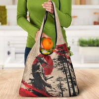Personalised Japan Samurai Vintage Grocery Bag Honor Defines Strength