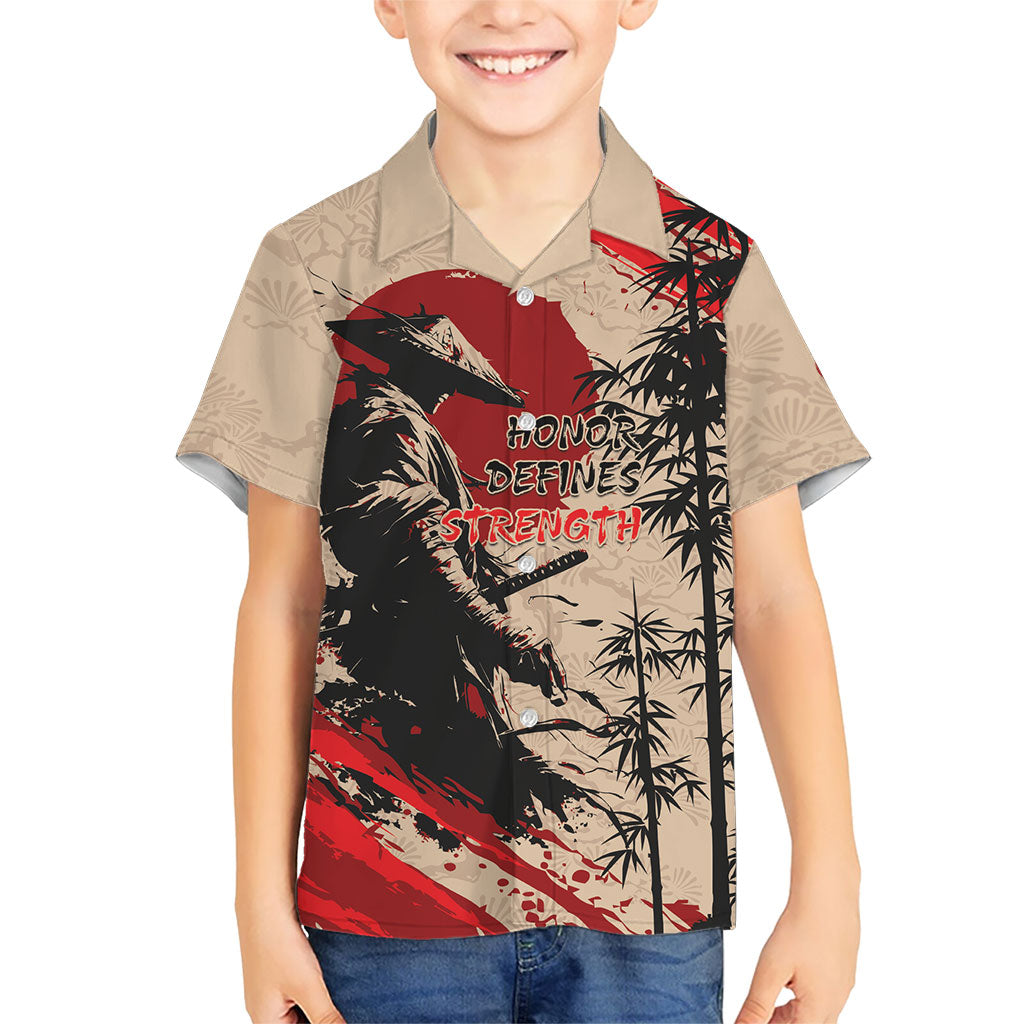 Personalised Japan Samurai Vintage Hawaiian Shirt Honor Defines Strength