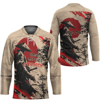 Personalised Japan Samurai Vintage Hockey Jersey Honor Defines Strength