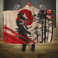 Personalised Japan Samurai Vintage Hooded Blanket Honor Defines Strength