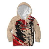 Personalised Japan Samurai Vintage Kid Hoodie Honor Defines Strength