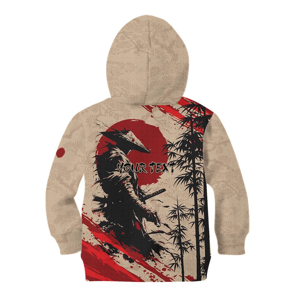 Personalised Japan Samurai Vintage Kid Hoodie Honor Defines Strength