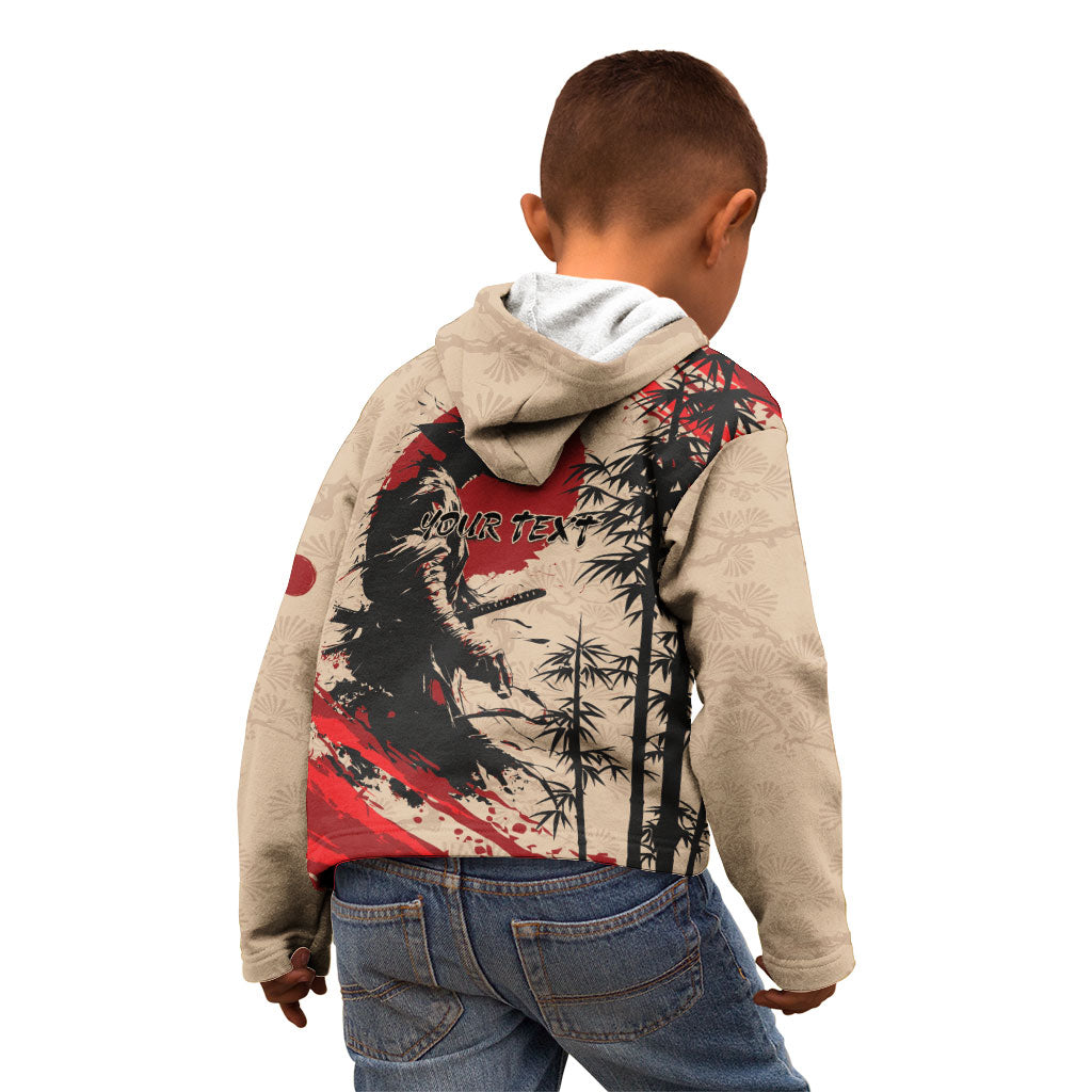 Personalised Japan Samurai Vintage Kid Hoodie Honor Defines Strength