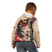 Personalised Japan Samurai Vintage Kid Hoodie Honor Defines Strength
