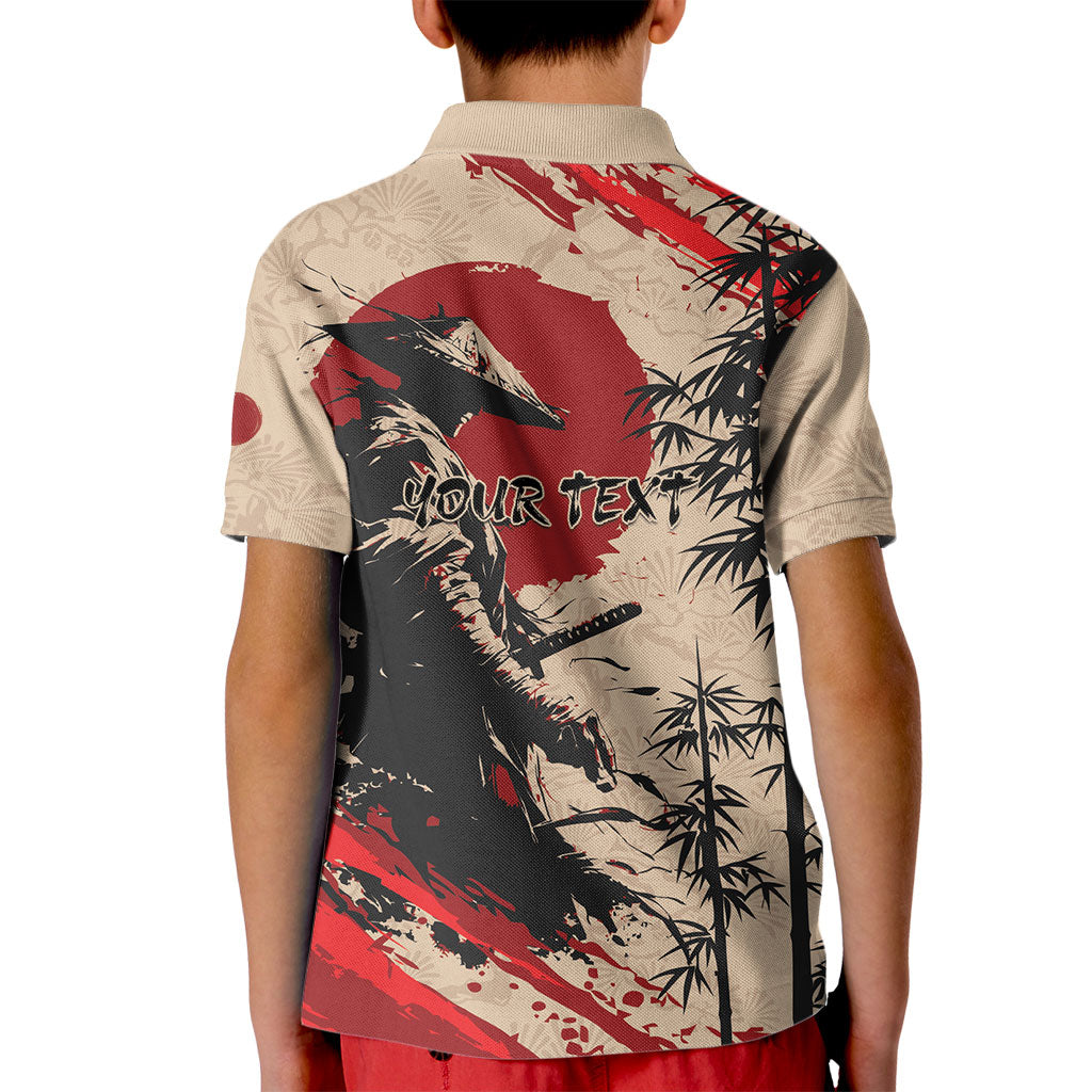 Personalised Japan Samurai Vintage Kid Polo Shirt Honor Defines Strength