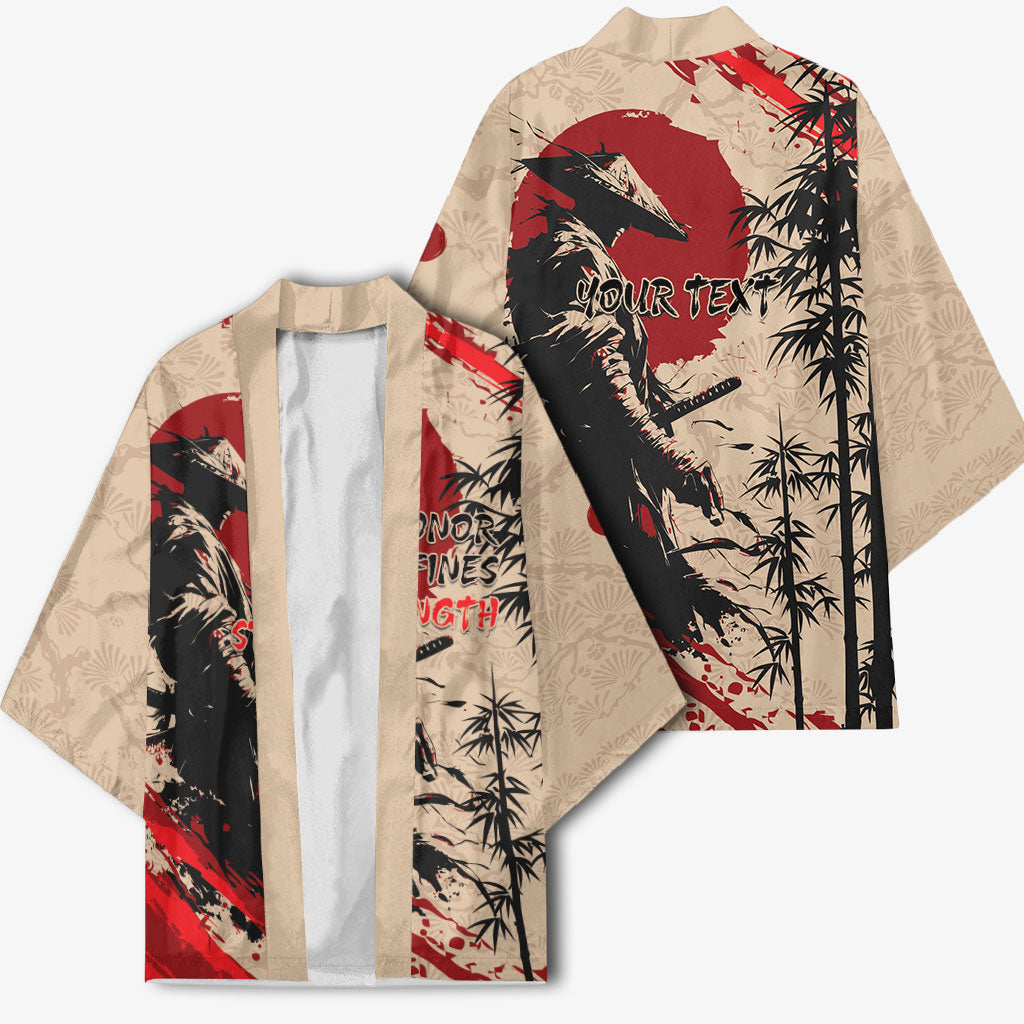 Personalised Japan Samurai Vintage Kimono Honor Defines Strength