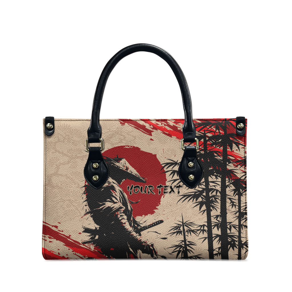 Personalised Japan Samurai Vintage Leather Bag Honor Defines Strength