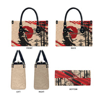 Personalised Japan Samurai Vintage Leather Bag Honor Defines Strength