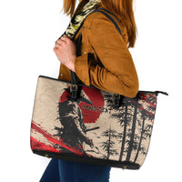 Personalised Japan Samurai Vintage Leather Tote Bag Honor Defines Strength