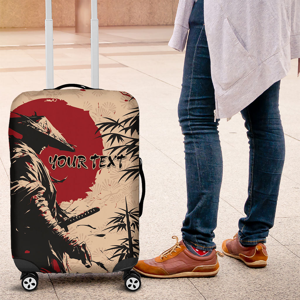 Personalised Japan Samurai Vintage Luggage Cover Honor Defines Strength