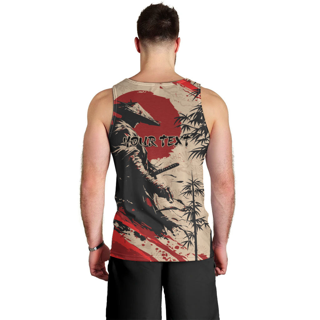 Personalised Japan Samurai Vintage Men Tank Top Honor Defines Strength