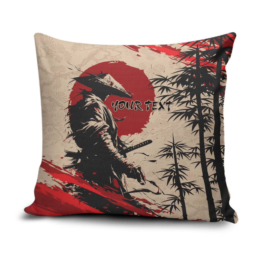 Personalised Japan Samurai Vintage Pillow Cover Honor Defines Strength