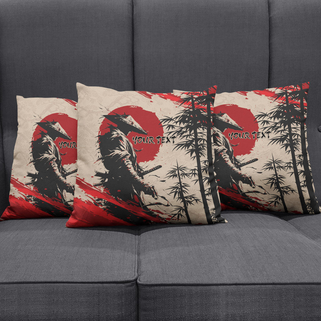 Personalised Japan Samurai Vintage Pillow Cover Honor Defines Strength
