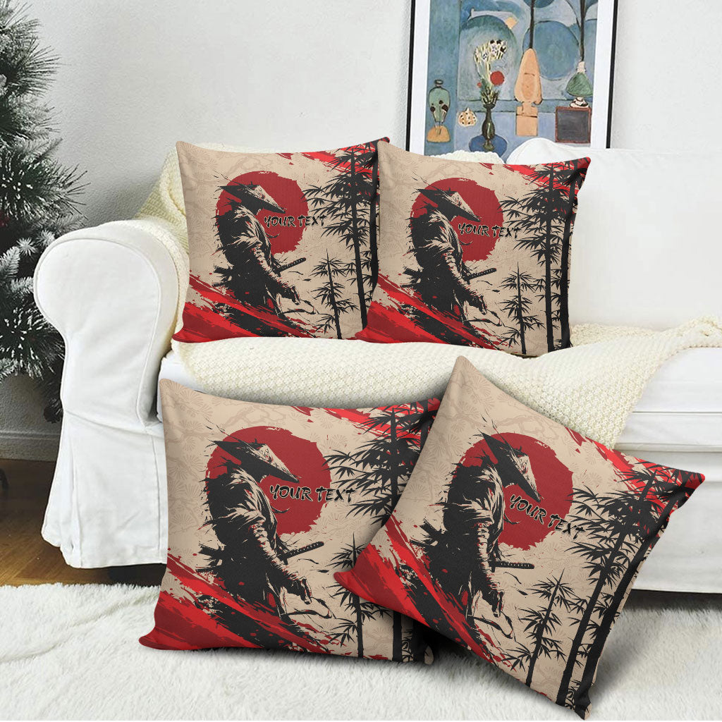 Personalised Japan Samurai Vintage Pillow Cover Honor Defines Strength