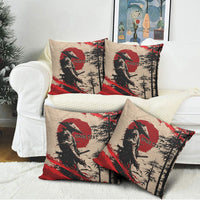 Personalised Japan Samurai Vintage Pillow Cover Honor Defines Strength