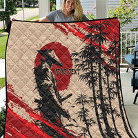 Personalised Japan Samurai Vintage Quilt Honor Defines Strength