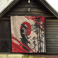 Personalised Japan Samurai Vintage Quilt Honor Defines Strength