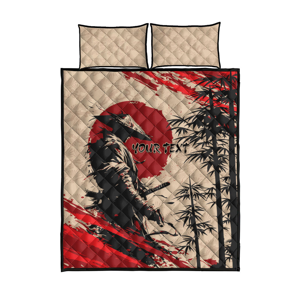 Personalised Japan Samurai Vintage Quilt Bed Set Honor Defines Strength