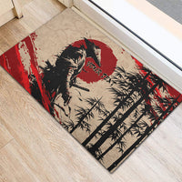 Personalised Japan Samurai Vintage Rubber Doormat Honor Defines Strength