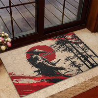 Personalised Japan Samurai Vintage Rubber Doormat Honor Defines Strength