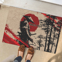 Personalised Japan Samurai Vintage Rubber Doormat Honor Defines Strength