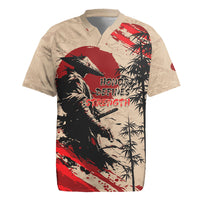 Personalised Japan Samurai Vintage Rugby Jersey Honor Defines Strength