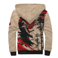 Personalised Japan Samurai Vintage Sherpa Hoodie Honor Defines Strength