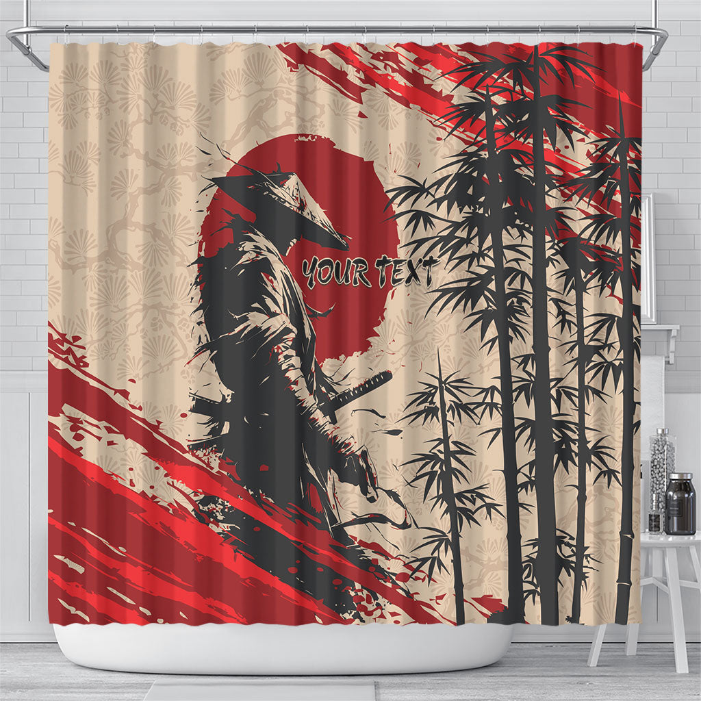 Personalised Japan Samurai Vintage Shower Curtain Honor Defines Strength