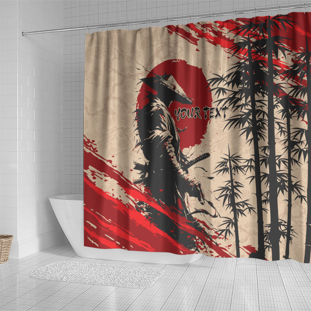 Personalised Japan Samurai Vintage Shower Curtain Honor Defines Strength