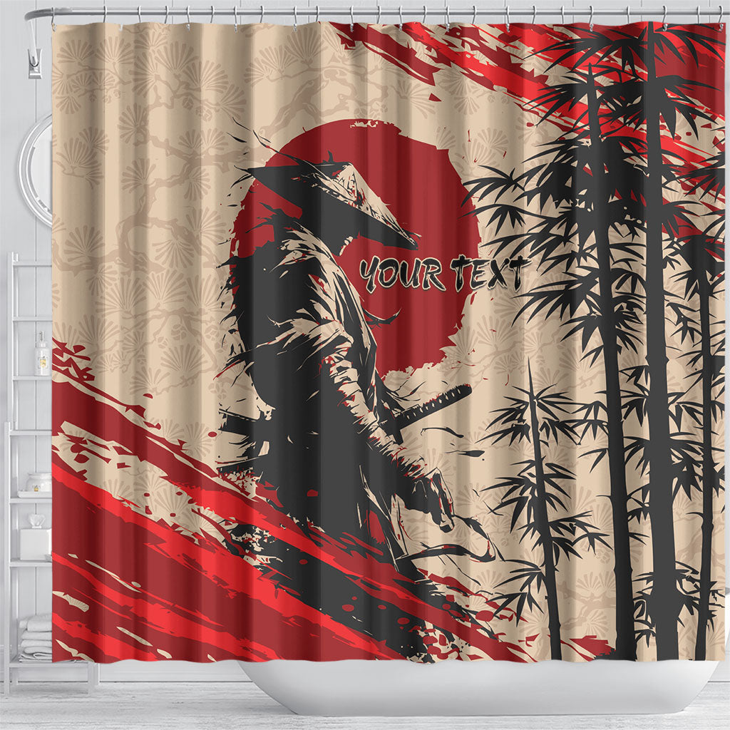 Personalised Japan Samurai Vintage Shower Curtain Honor Defines Strength