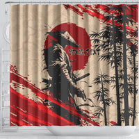 Personalised Japan Samurai Vintage Shower Curtain Honor Defines Strength