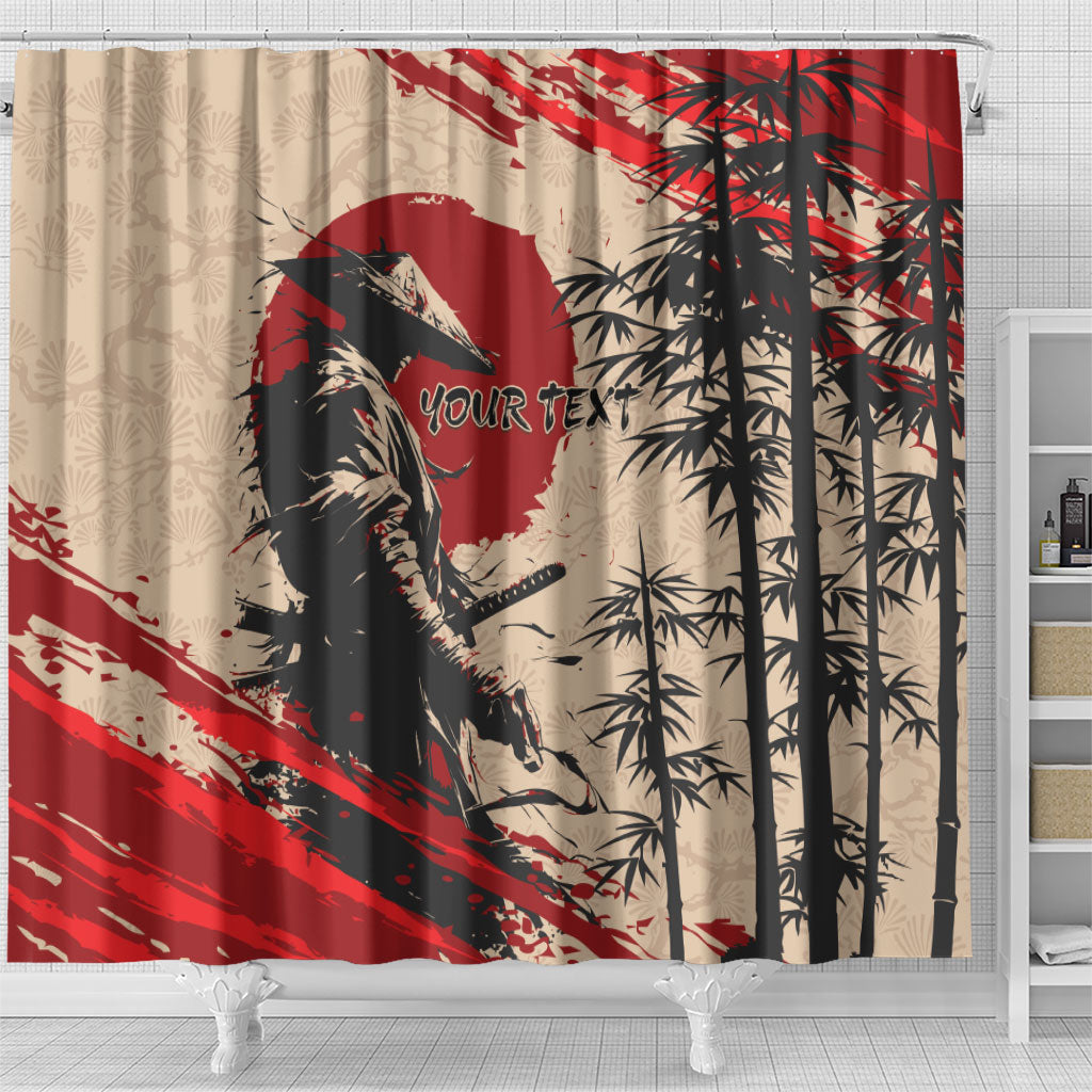 Personalised Japan Samurai Vintage Shower Curtain Honor Defines Strength