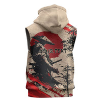 Personalised Japan Samurai Vintage Sleeveless Hoodie Honor Defines Strength