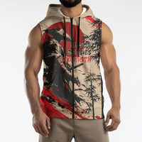 Personalised Japan Samurai Vintage Sleeveless Zip Hoodie Honor Defines Strength