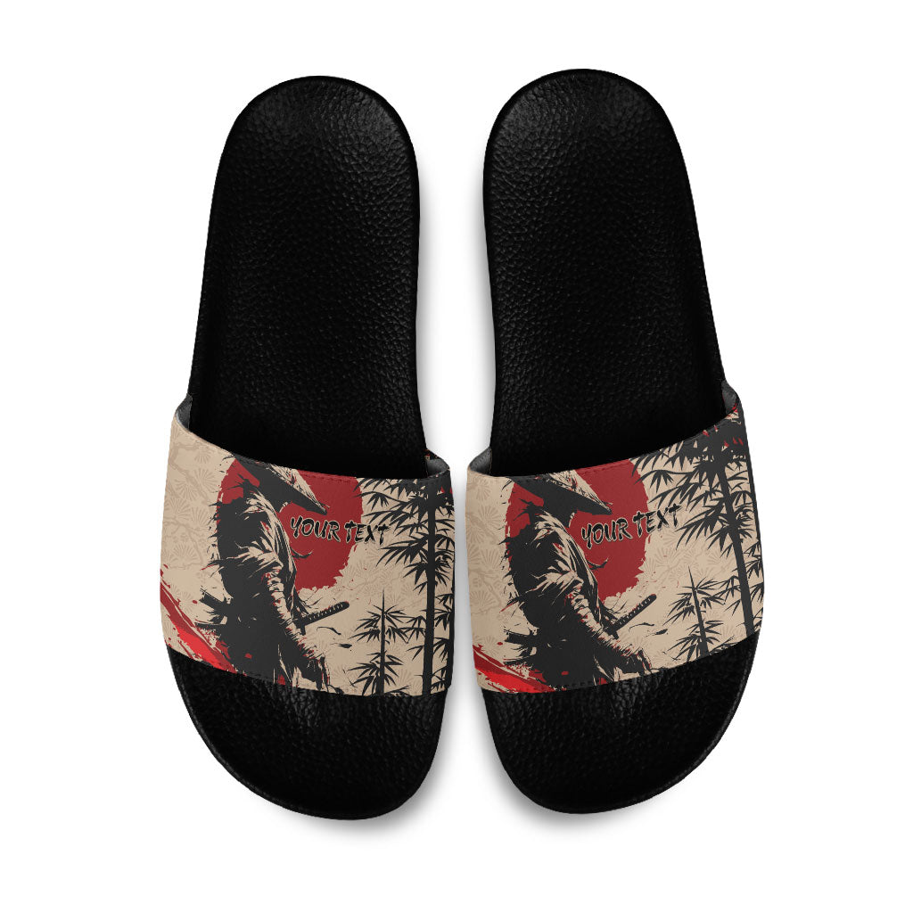 Personalised Japan Samurai Vintage Slide Sandals Honor Defines Strength