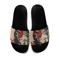 Personalised Japan Samurai Vintage Slide Sandals Honor Defines Strength