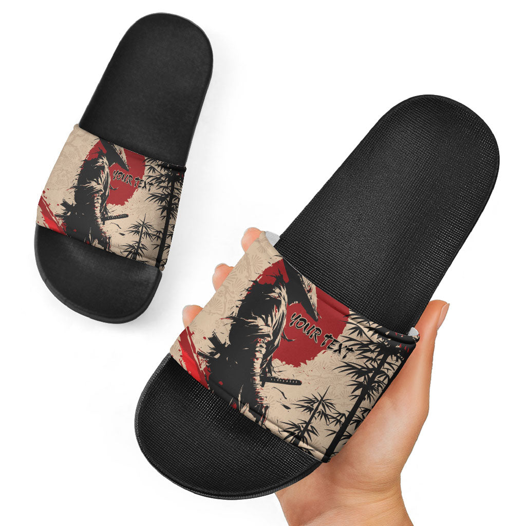 Personalised Japan Samurai Vintage Slide Sandals Honor Defines Strength