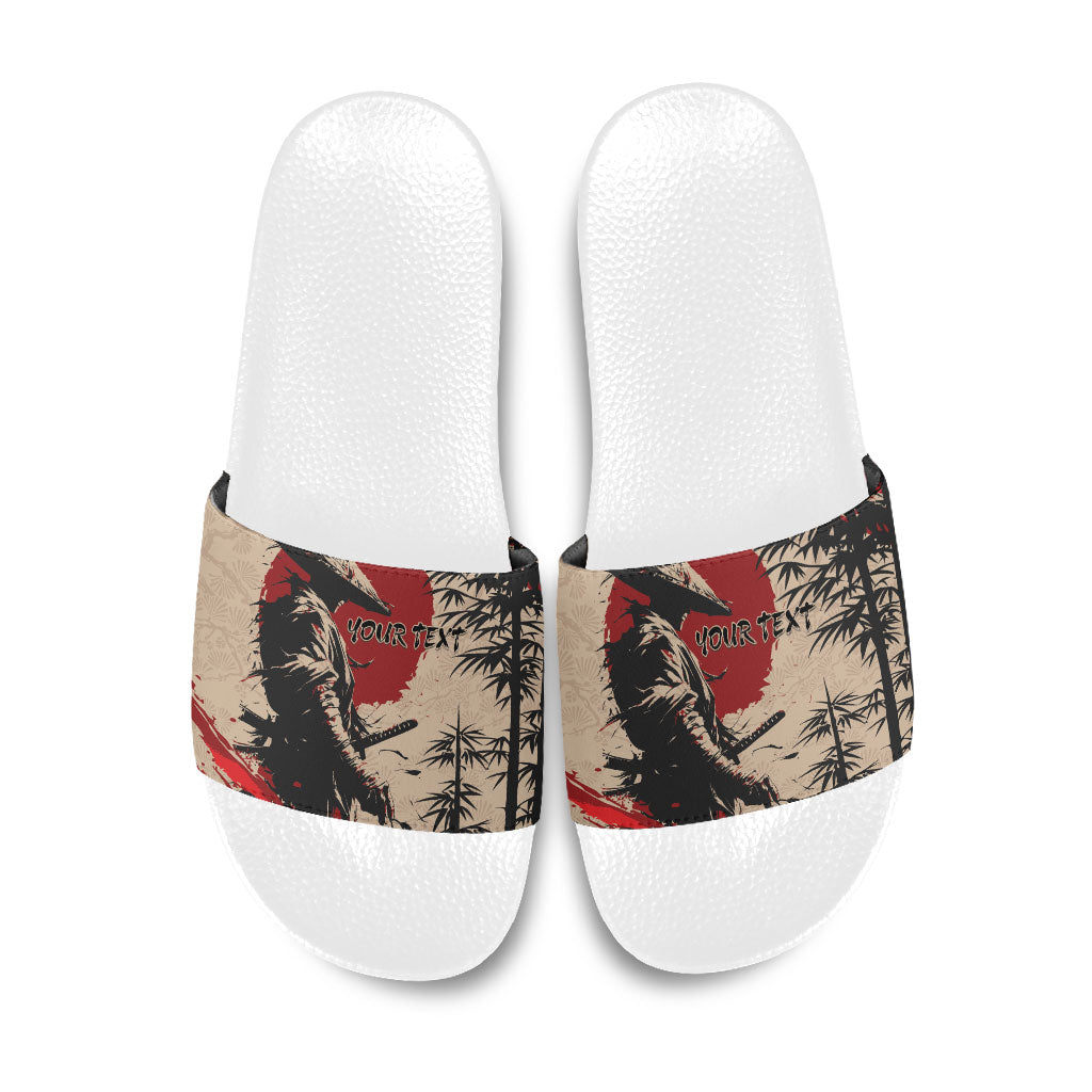 Personalised Japan Samurai Vintage Slide Sandals Honor Defines Strength