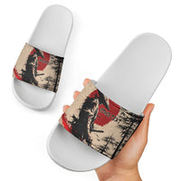 Personalised Japan Samurai Vintage Slide Sandals Honor Defines Strength