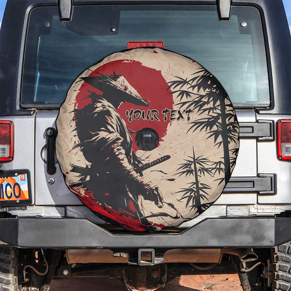 Personalised Japan Samurai Vintage Spare Tire Cover Honor Defines Strength