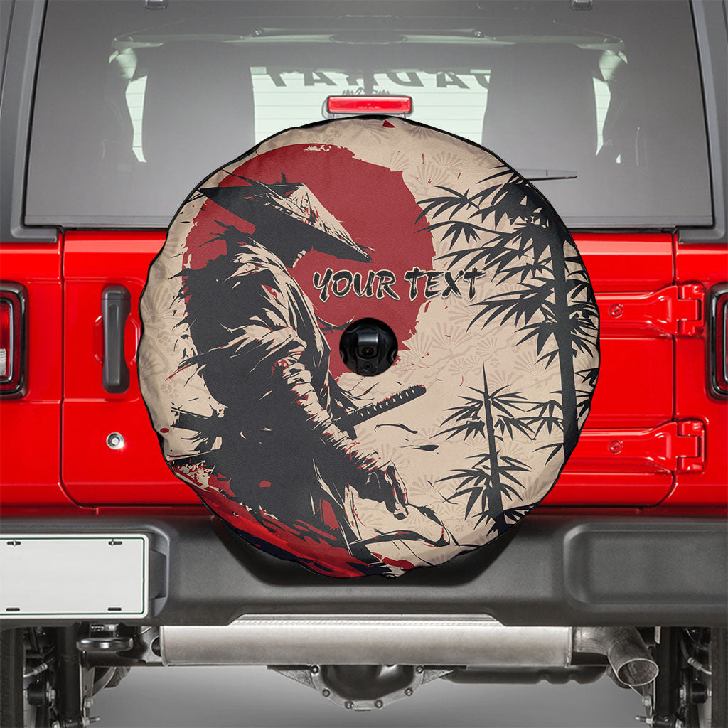 Personalised Japan Samurai Vintage Spare Tire Cover Honor Defines Strength