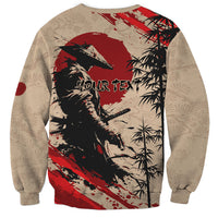 Personalised Japan Samurai Vintage Sweatshirt Honor Defines Strength